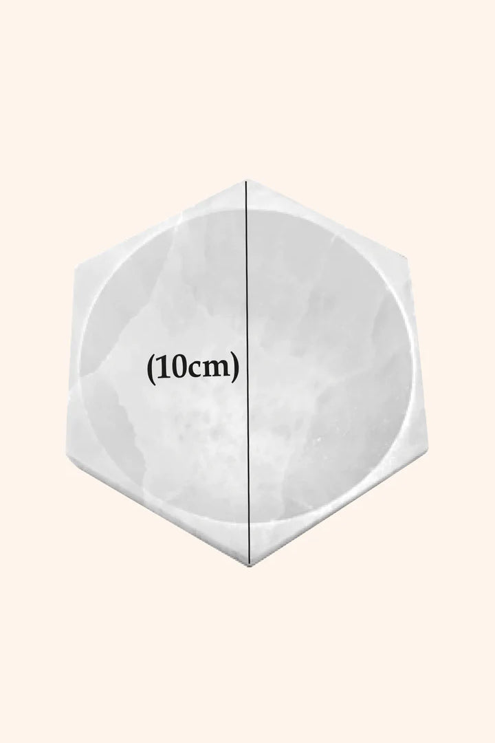 10 CM - HEXAGON SHAPE CRYSTAL BOWL - For Study & office desk