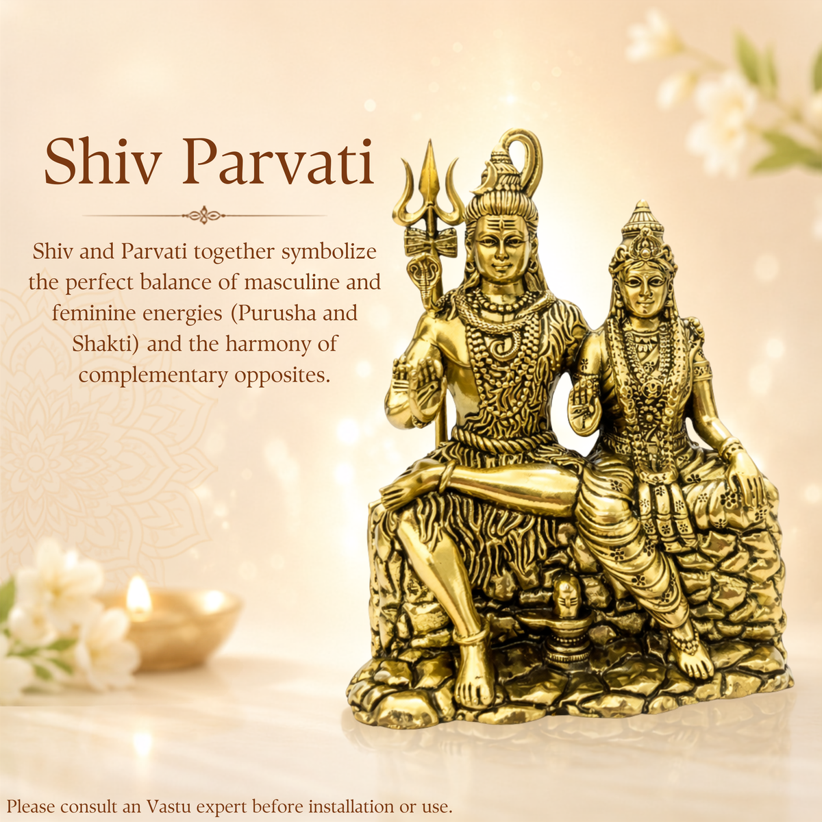 SHIV PARVATI JI PREMIUM BRASS STATUE