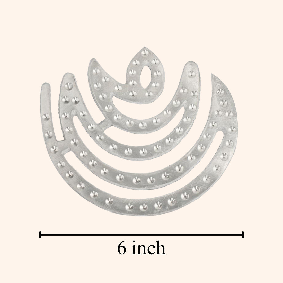 VASTU VARDAN ZINC MOON HELIX 6 INCH PACK OF 3