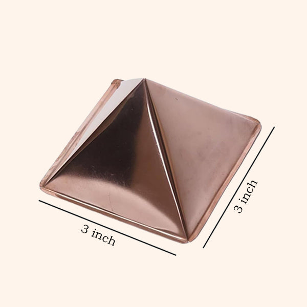 COPPER HOLLOW CURVE PYRAMID 3 INCH SET 7