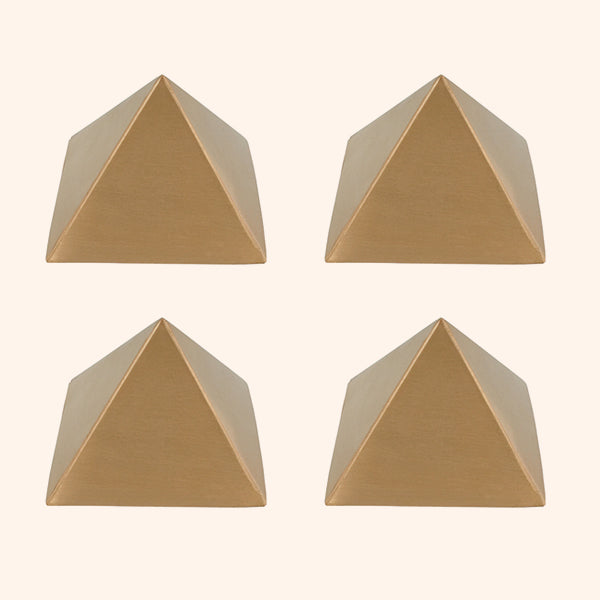 COPPER PLAIN HOLLOW PYRAMID 2 INCH SET 4