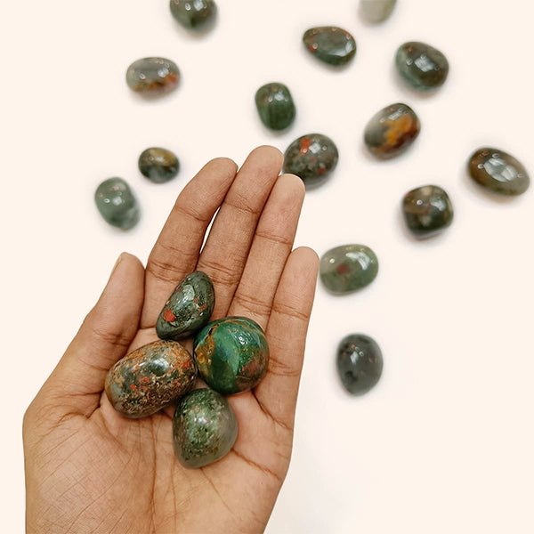 VASTU VARDAN CRYSTAL BLOOD STONE TUMBLE 100 GRAM