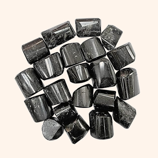 VASTU VARDAN CRYSTAL BLACK TOURMALINE TUMBLE 100 GRAM