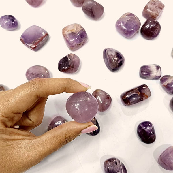 VASTU VARDAN CRYSTAL AMETHYST TUMBLE 100 GRAM