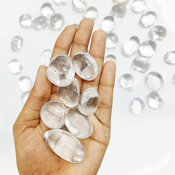 VASTU VARDAN CRYSTAL CLEAR QUARTZ TUMBLE 100 GRAM