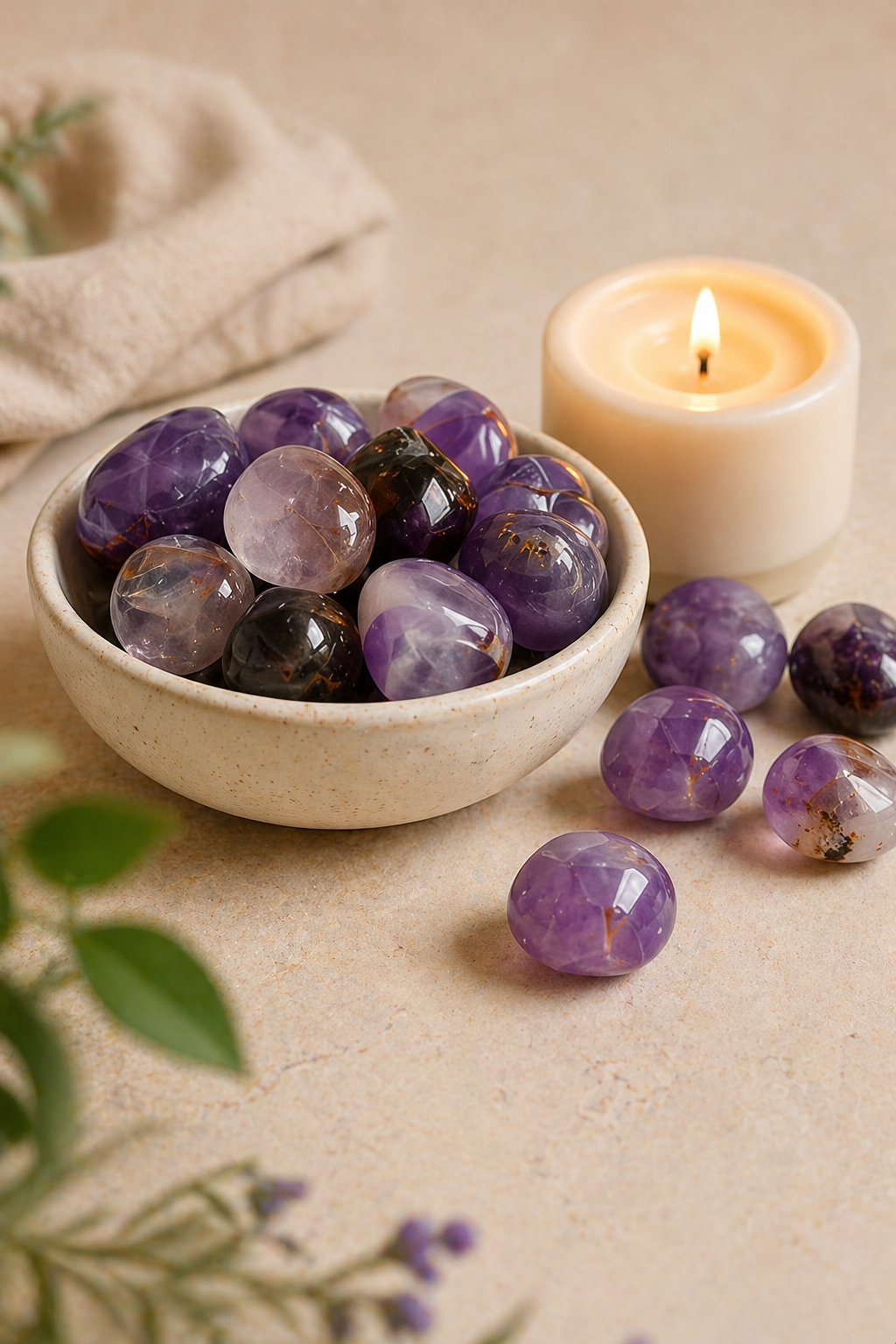 AMETHYST CRYSTAL TUMBLE 100 GRAM - Calmness, Healing & Positive Energy