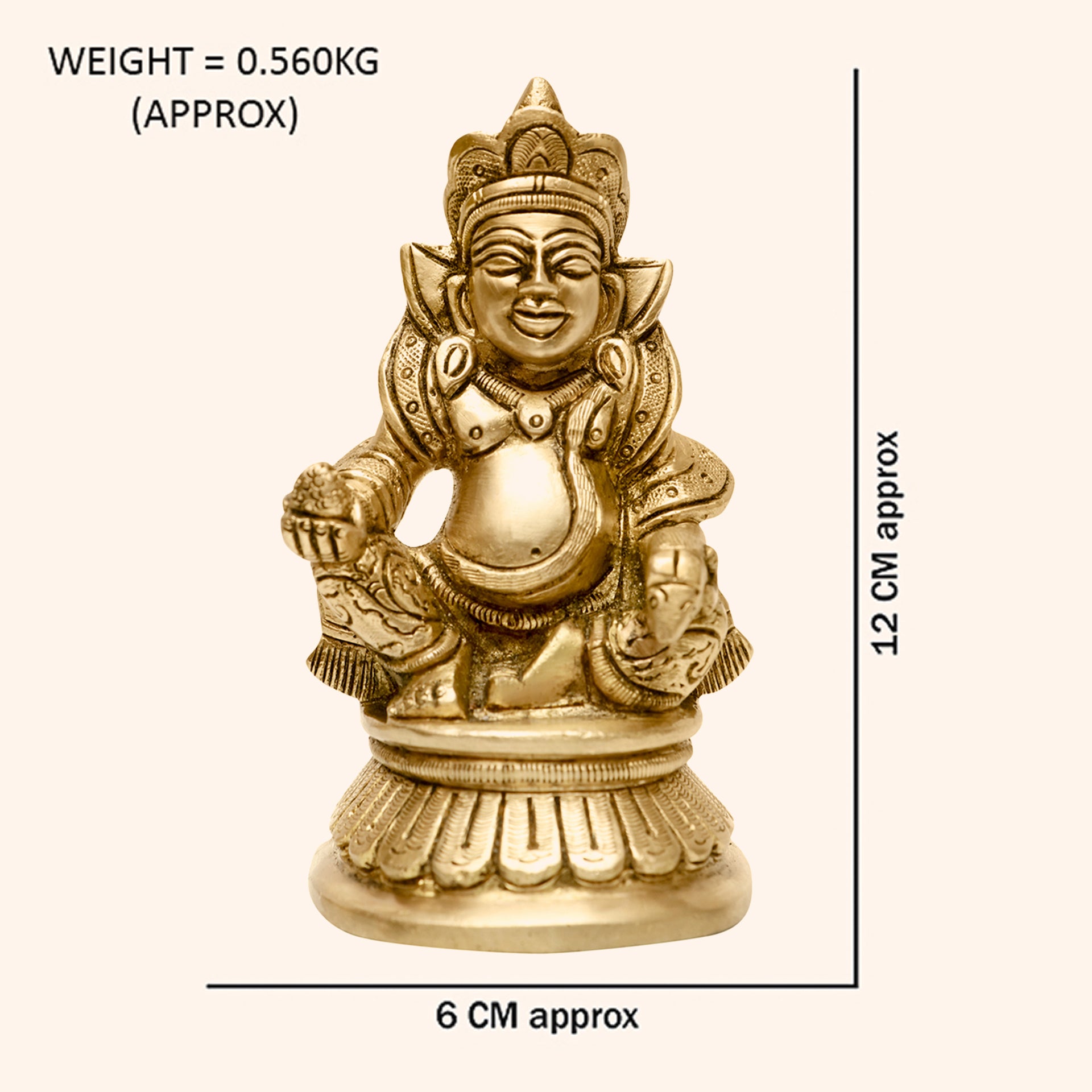 VASTU VARDAN BRASS KUBER JI 3.5 INCH (APPROX)