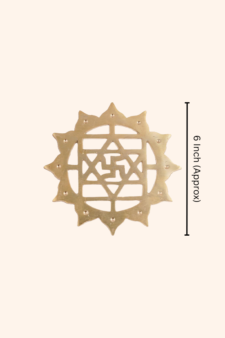 VASTU VARDAN BRASS KAMAL SATIYA HELIX 6 INCH