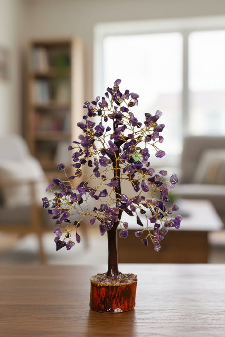 AMETHYST TREE 600 BEADS  - Tree for Calmness &  Positive Energy