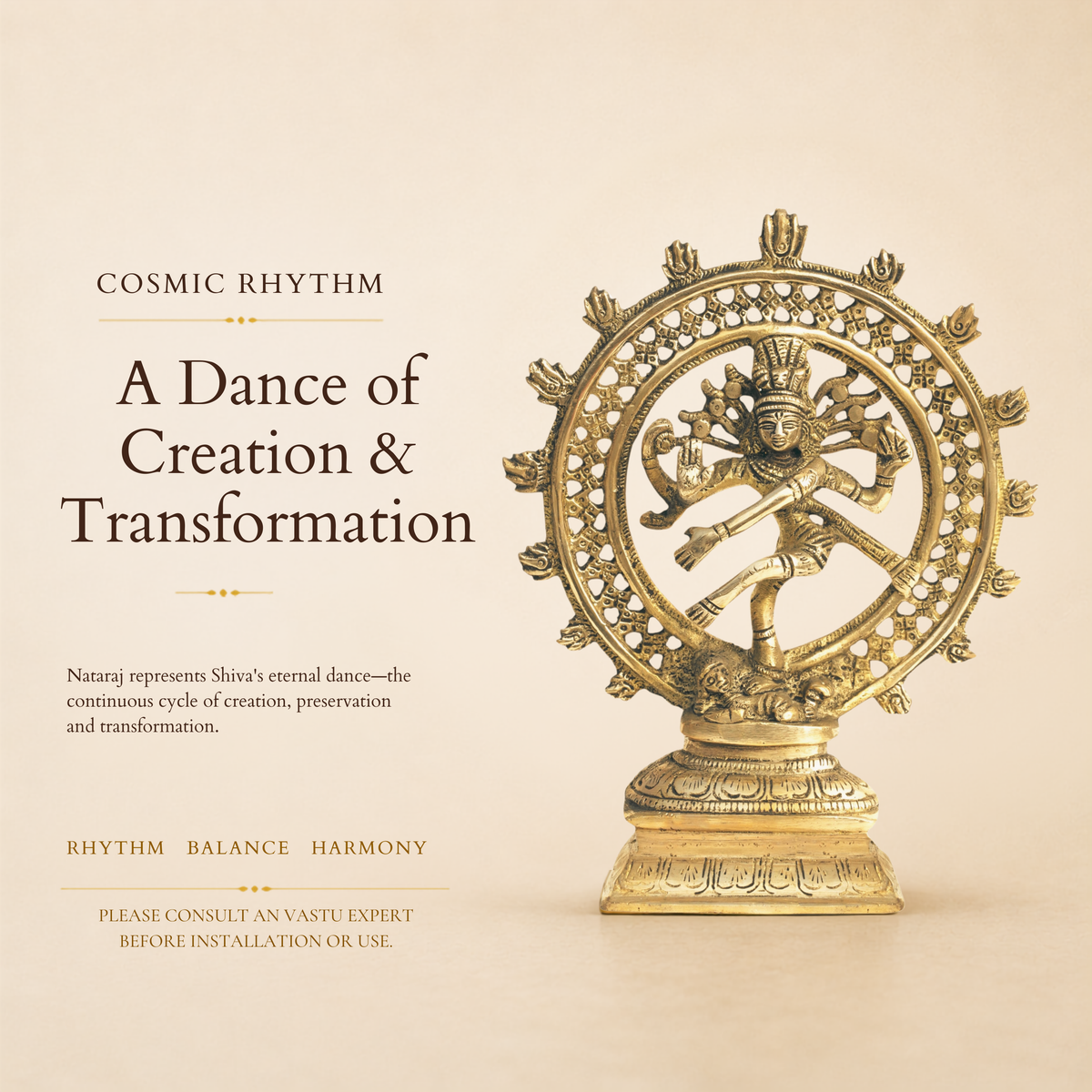 VASTU VARDAN BRASS NATRAJ JI