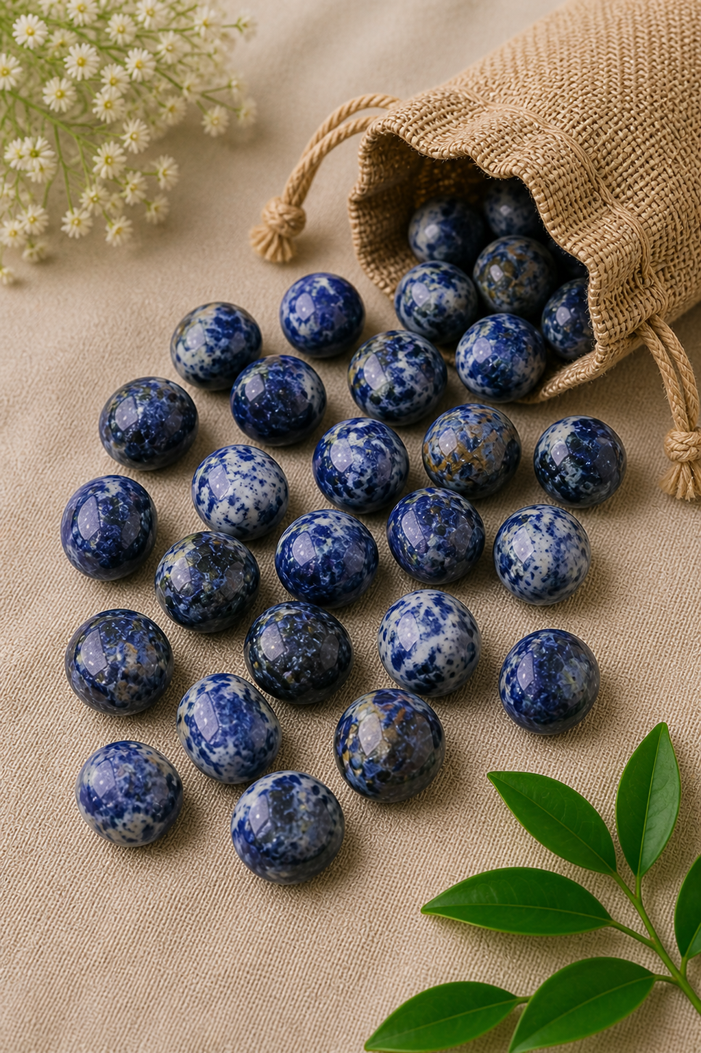SODALITE CRYSTAL TUMBLE - 100 GRAM - Suitable for gifting & spiritual collections