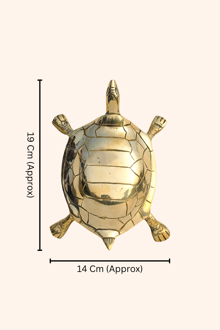 VASTU VARDAN BRASS HOLLOW BIG TURTLE
