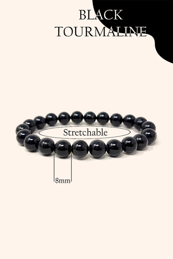 BLACK TOURMALINE ORIGINAL BRACELET - 8 MM BEADS - Protection & Grounding