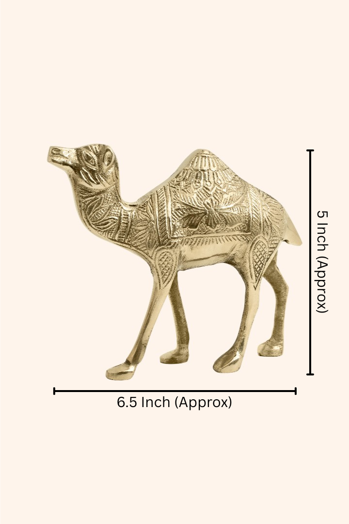 VASTU VARDAN BRASS DESIGN CAMEL STATUE