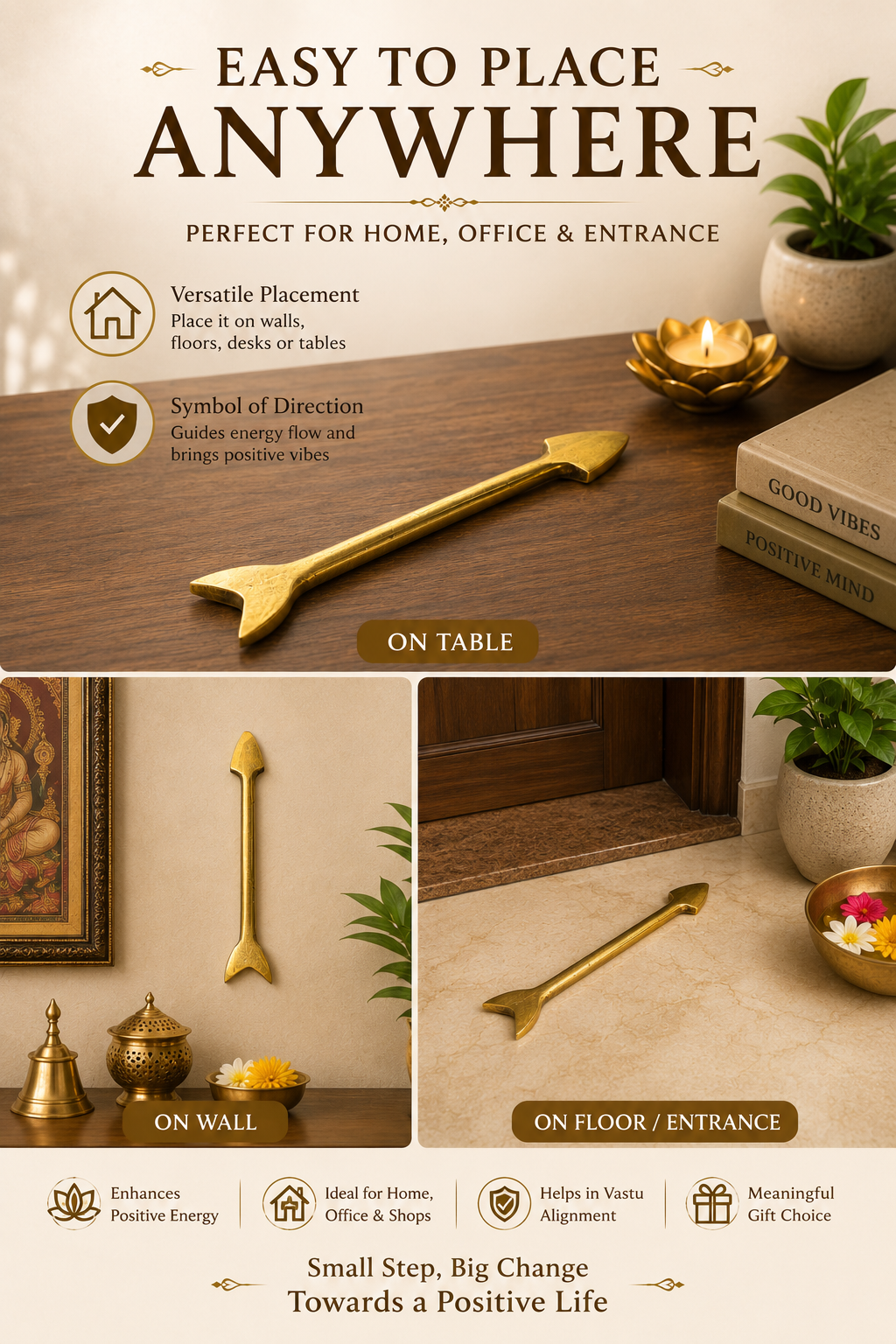 BRASS ARROW DIGPAL SHASTRA STATUE