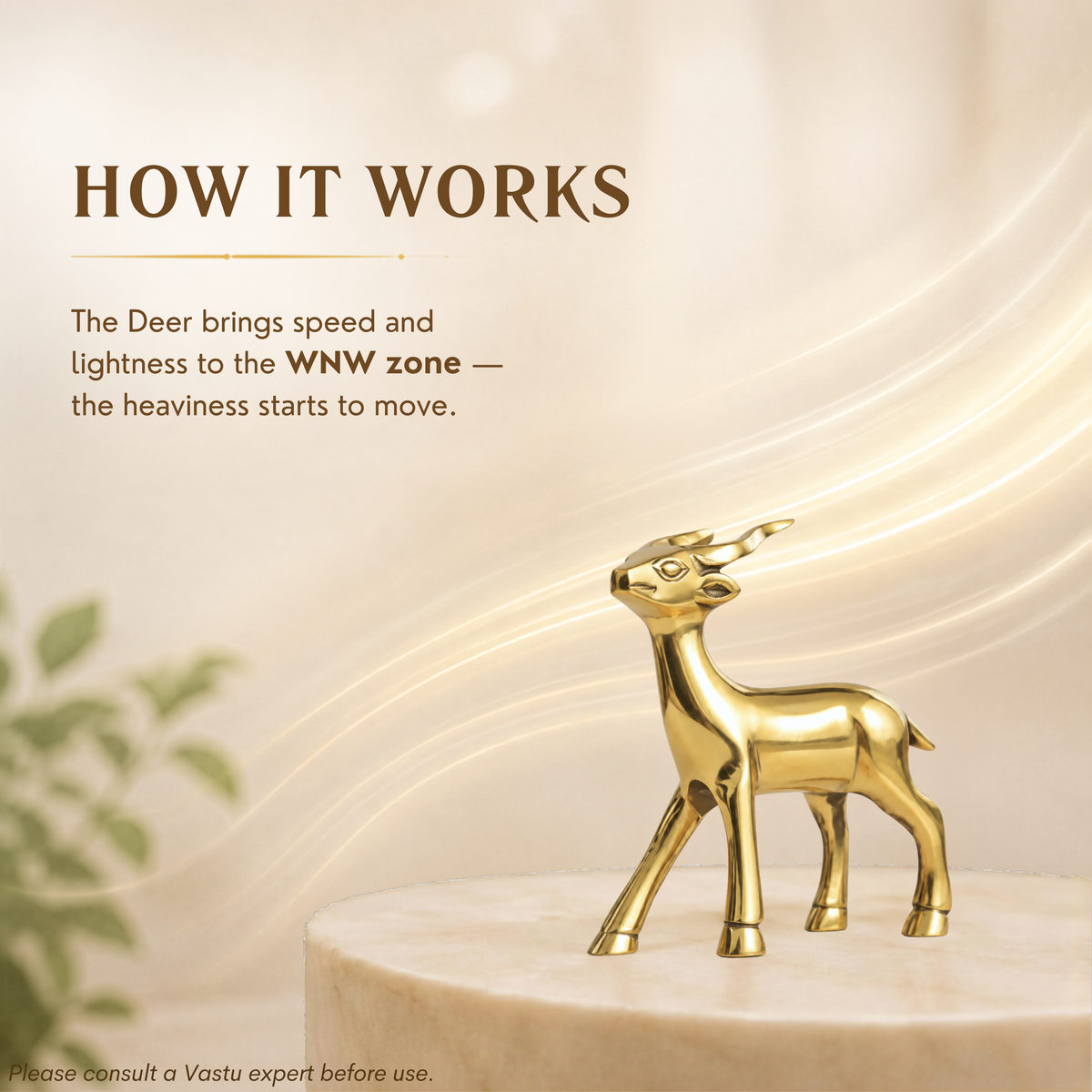 VASTU VARDAN BRASS SMALL DEER