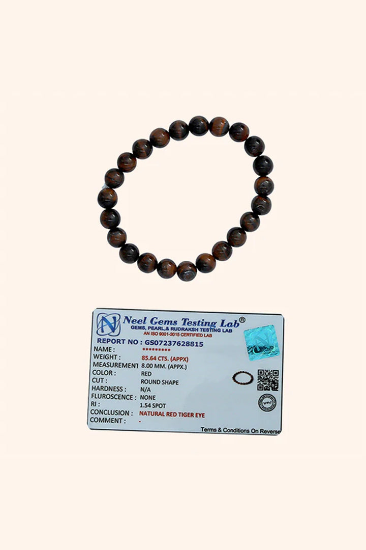 RED TIGER EYE BRACELET - Confidence, Energy & Focus