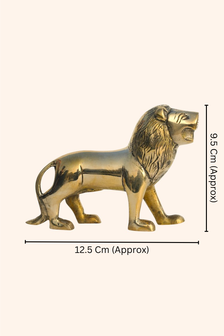 VASTU VARDAN BRASS LION STATUE 3.5 INCH (APPROX)
