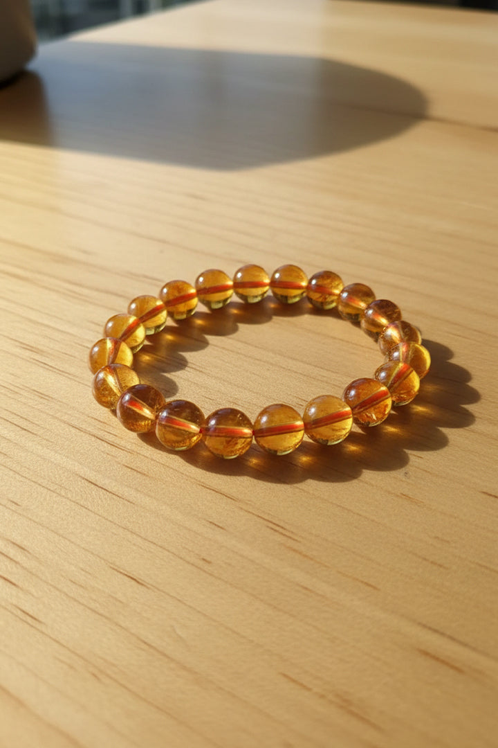 NATURAL CITRINE BRACELET - 10 MM - Wealth, Confidence & Positivity