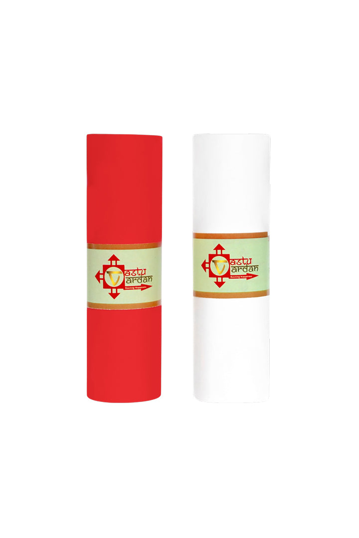 VASTU VINYL RED AND WHITE TAPE || 4 INCH || LENGTH- 8-10 FEET (APPROX) || PACK OF 2 || VASTU TAPE REMEDY || TOILET CORRECTION || VASTU TAPE ||