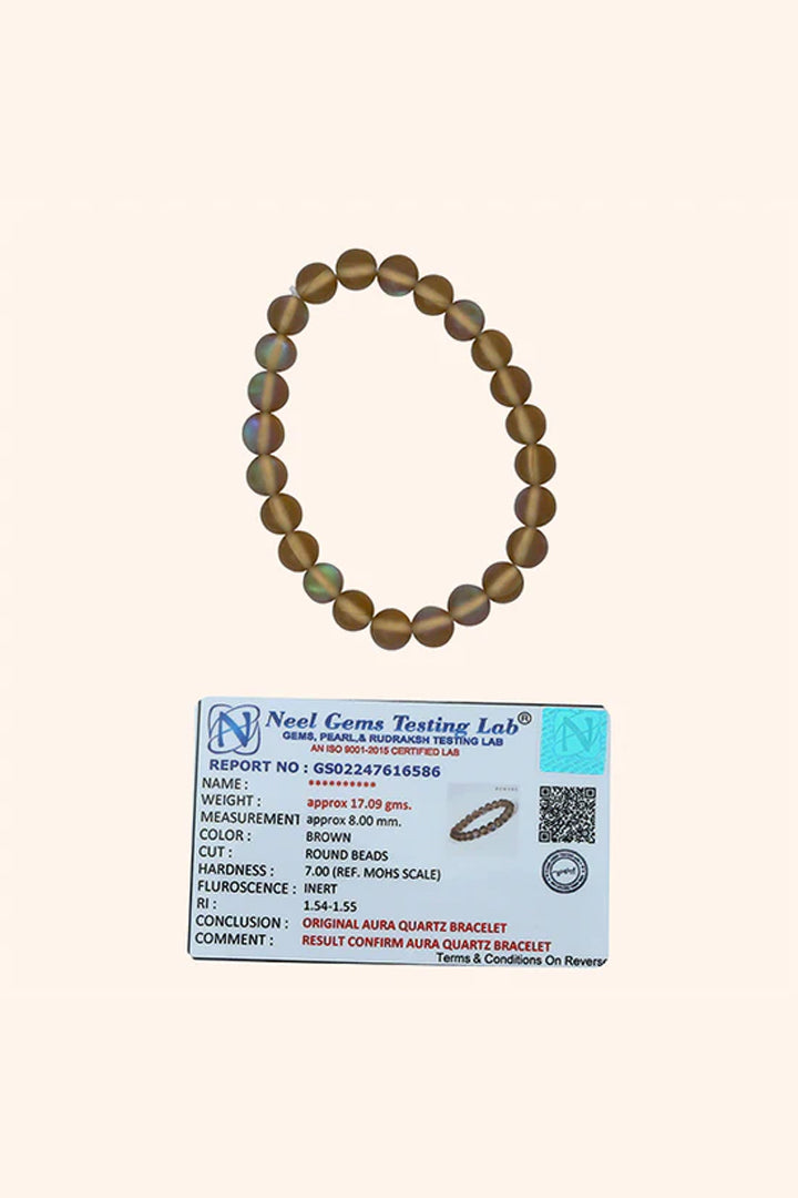 AURA QUARTZ BROWN BRACELET -  Daily Wear , Promotes Strength & Resilience