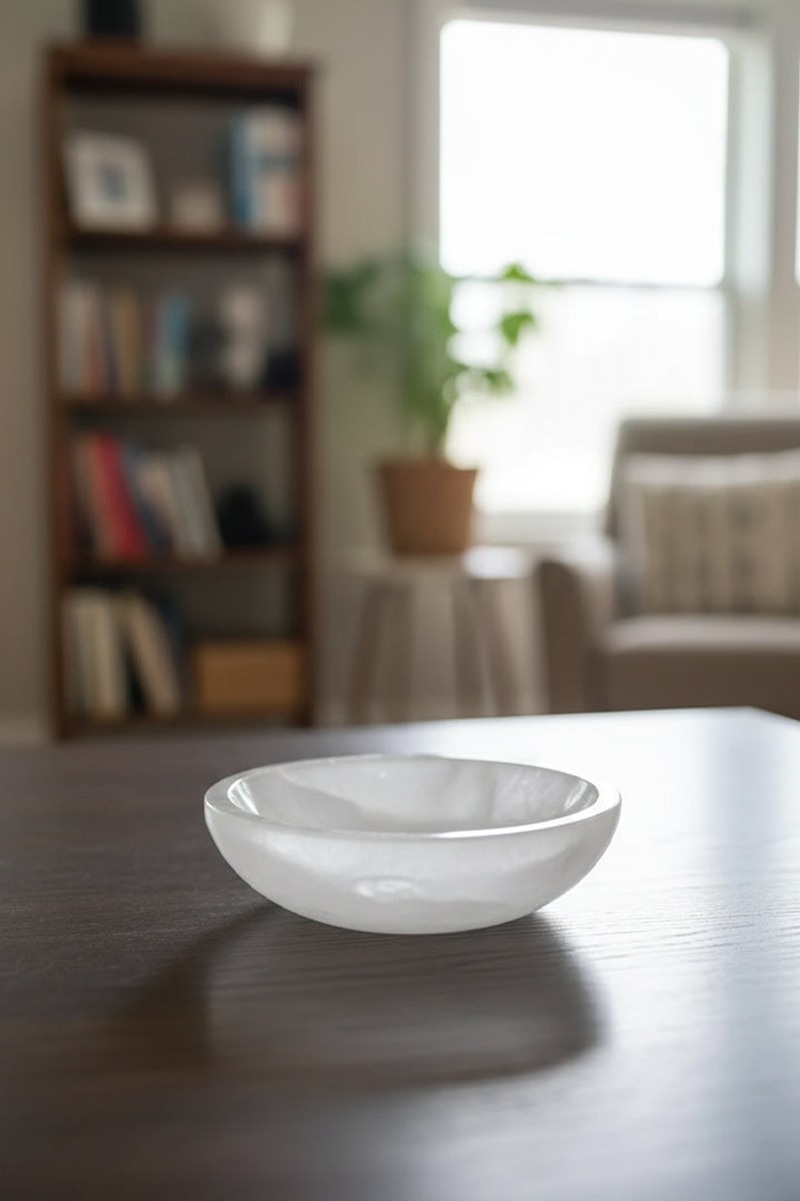 10CM - ROUND  CRYSTAL BOWL - Ideal Placement Work desk &  study table