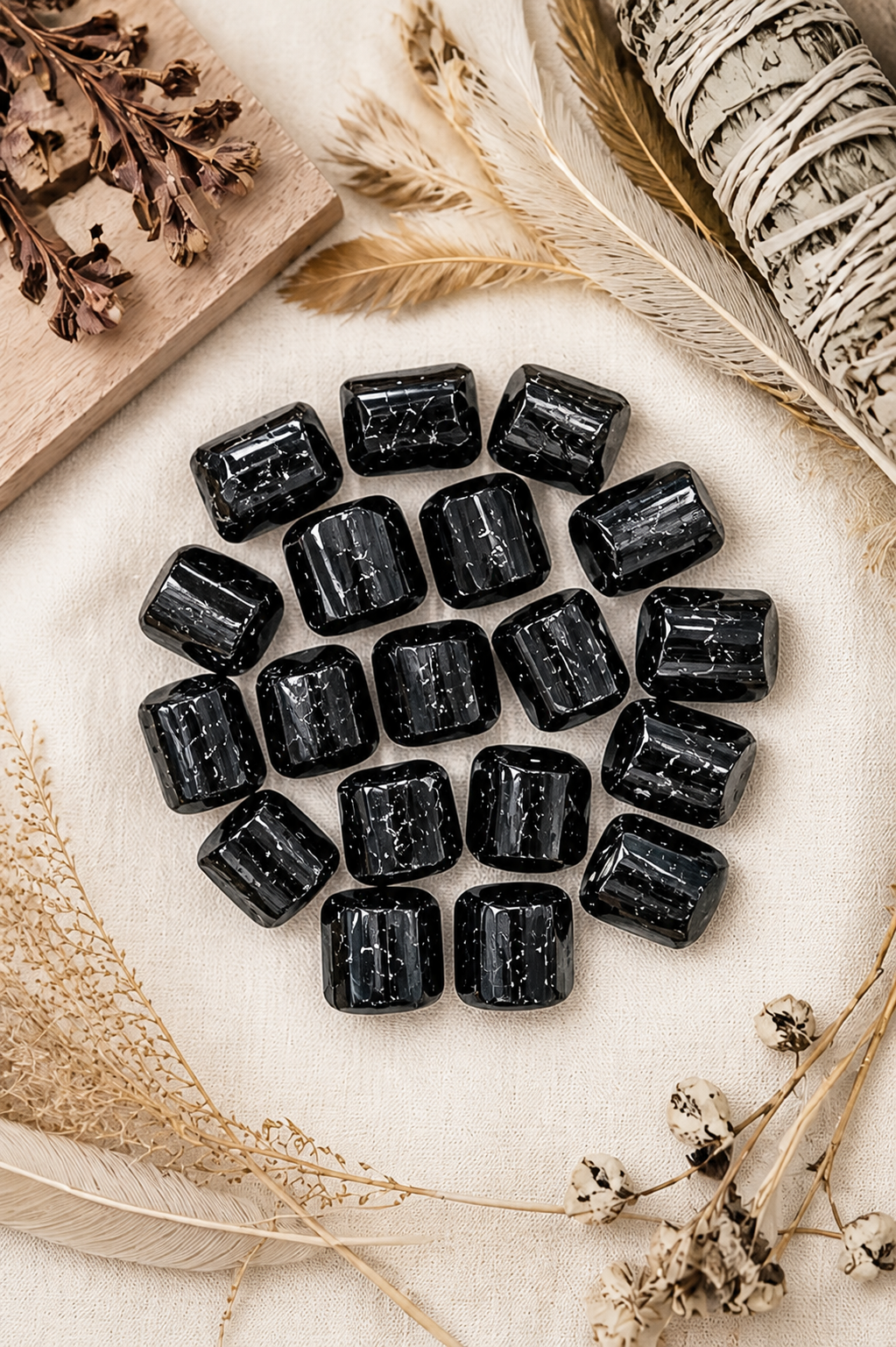 BLACK TOURMALINE CRYSTAL TUMBLE - 100 GRAM - Ideal for meditation & energy healing