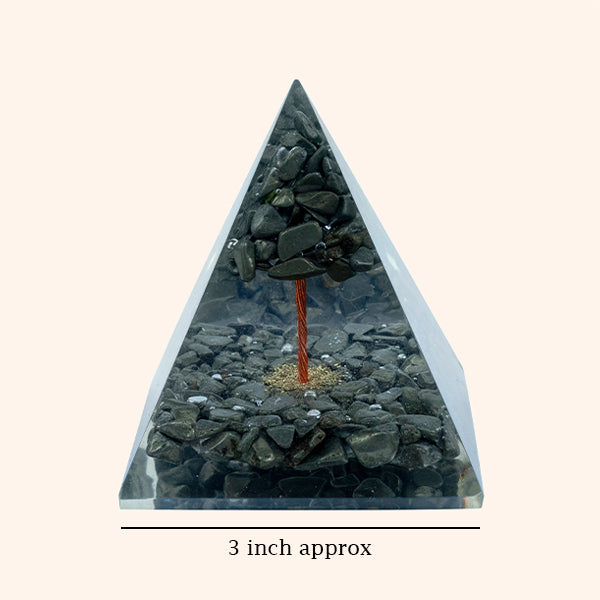3 INCH PYRITE TREE CRYSTAL PYRAMID - Useful for meditation & clarity