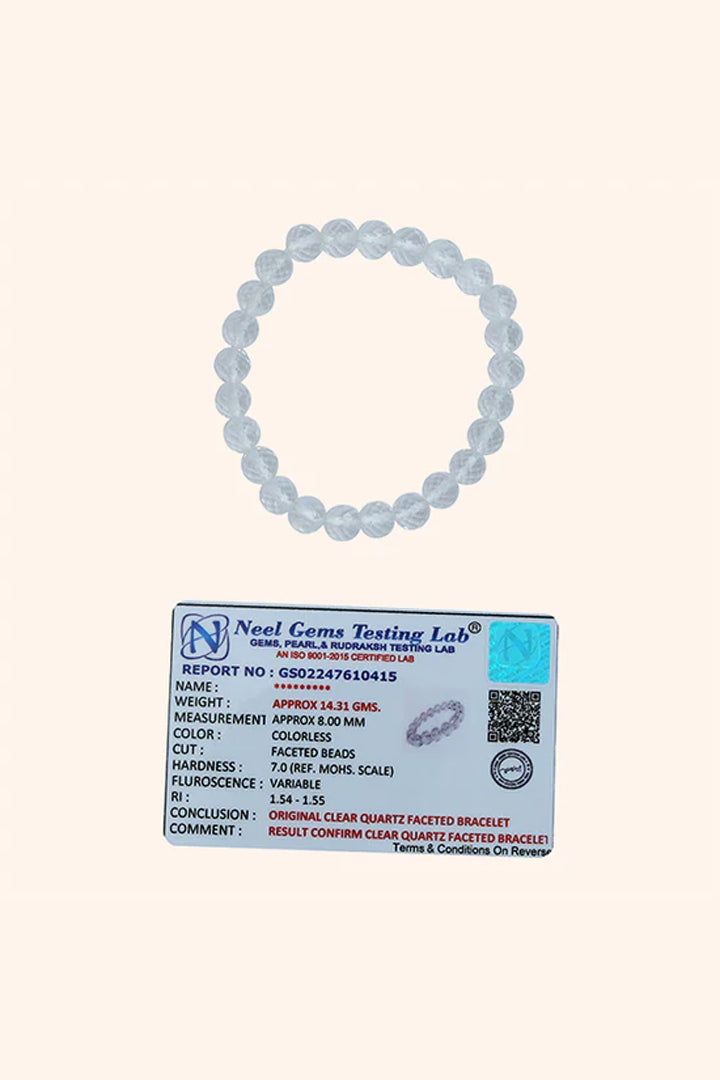 NATURAL CLEAR QUARTZ BRACELET - Clarity, Healing & Positive Energy