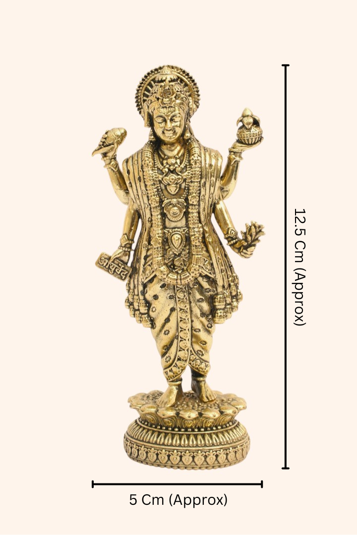 DHANVANTRI JI BRASS STATUE - 5 INCH