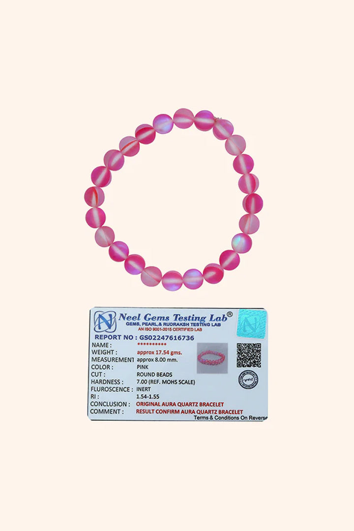 AURA QUARTZ DARK PINK  -  Balances Heart Chakra Energy , Healing & Emotional solidity