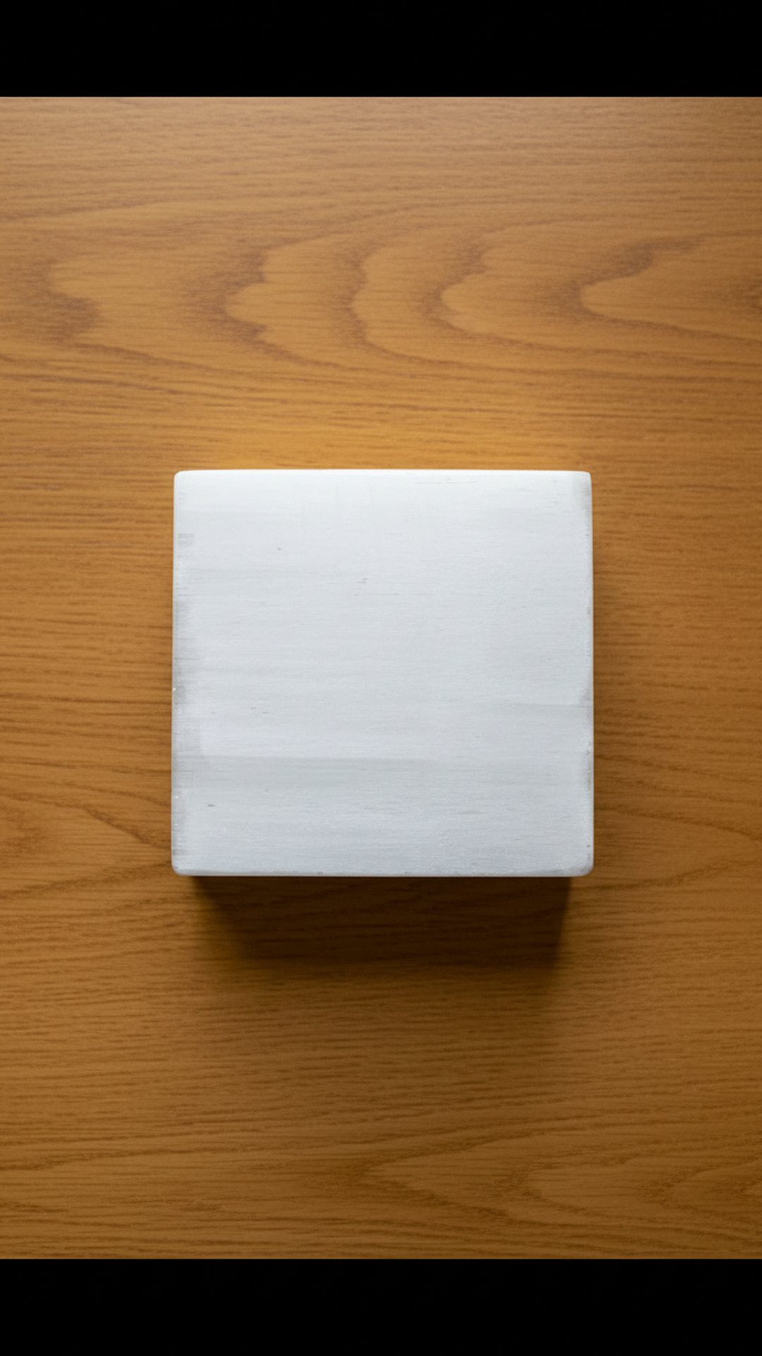 4 INCH - PLAIN SQUARE SELENITE CRYSTAL PLATE - Manifestation and intention-setting rituals