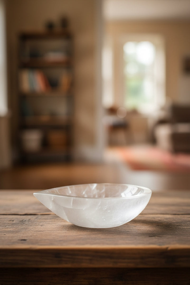 10CM - DIYA SHAPE CRYSTAL BOWL - for Living room décor display & Entrance area