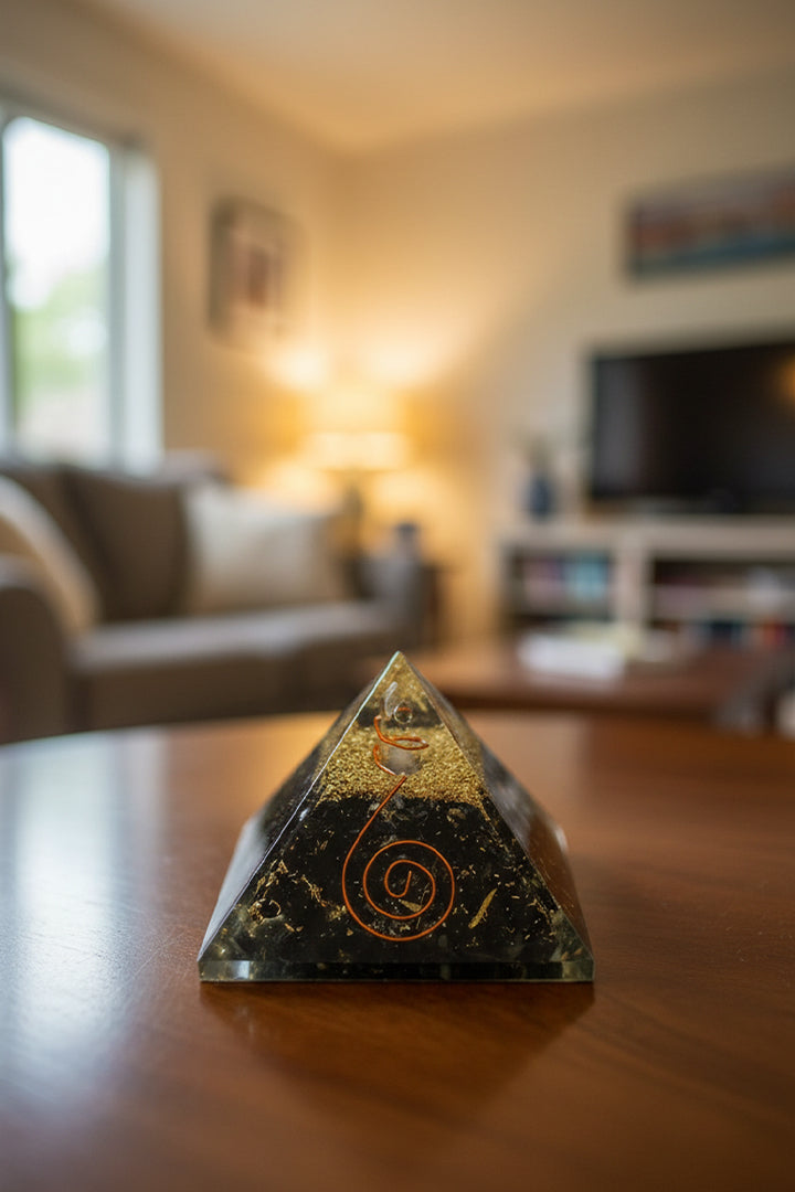 2 INCH BLACK TOURMALINE CRYSTAL PYRAMID - Protection, Balance & Positive Energy