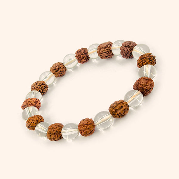VASTU VARDAN CLEAR QUARTZ CRYSTAL WITH RUDRAKSH BRACELET
