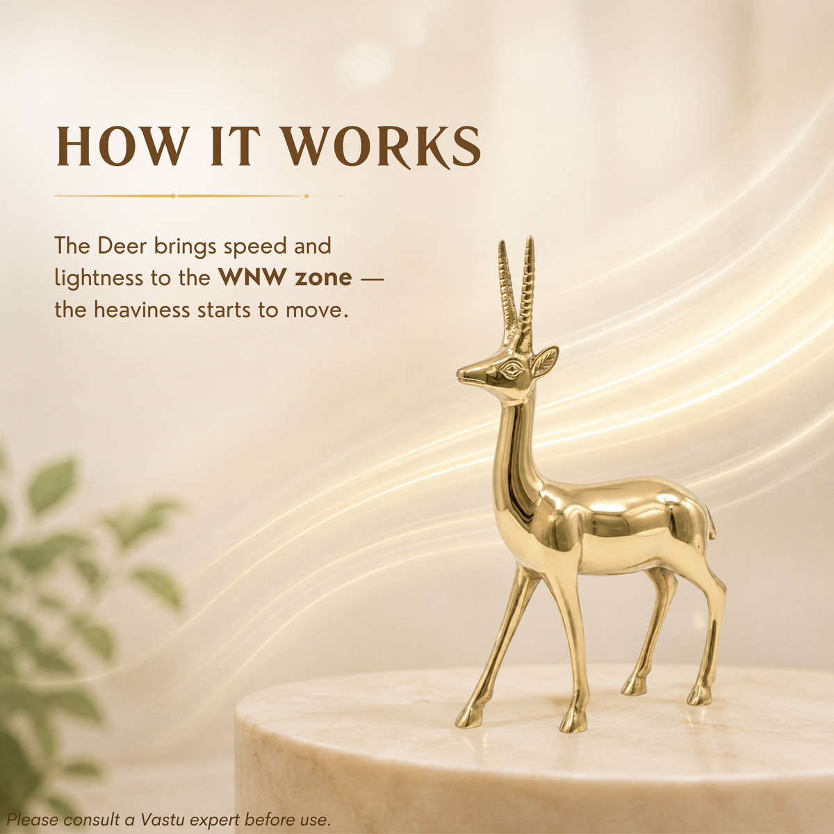 VASTU VARDAN BRASS BIG DEER