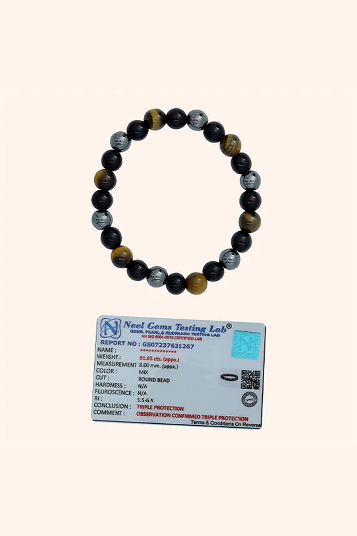 TRIPPLE PROTECTION BRACELET - Protection, Grounding & Confidence