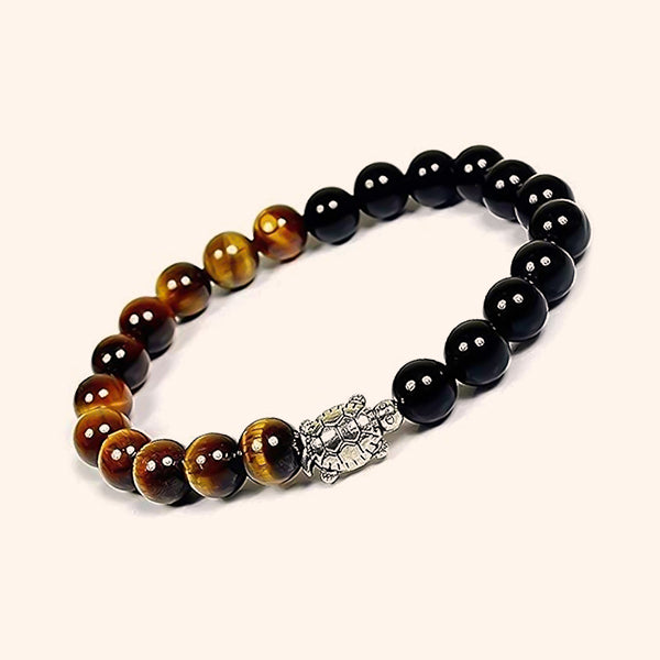 VASTU VARDAN TOURMALINE WITH TIGER EYE BRACELET