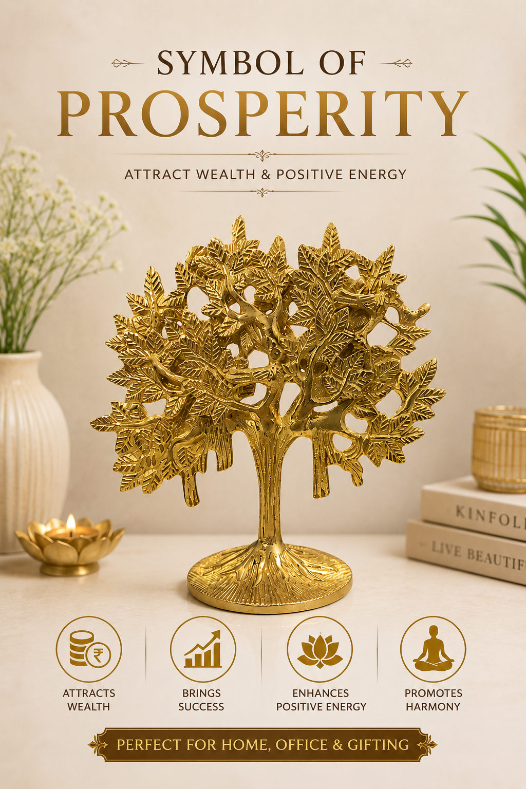 KALPAVRIKSHA TREE BRASS STATUE