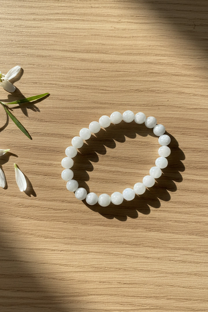WHITE RAINBOW BRACELET - Emotional Balance & Intuition