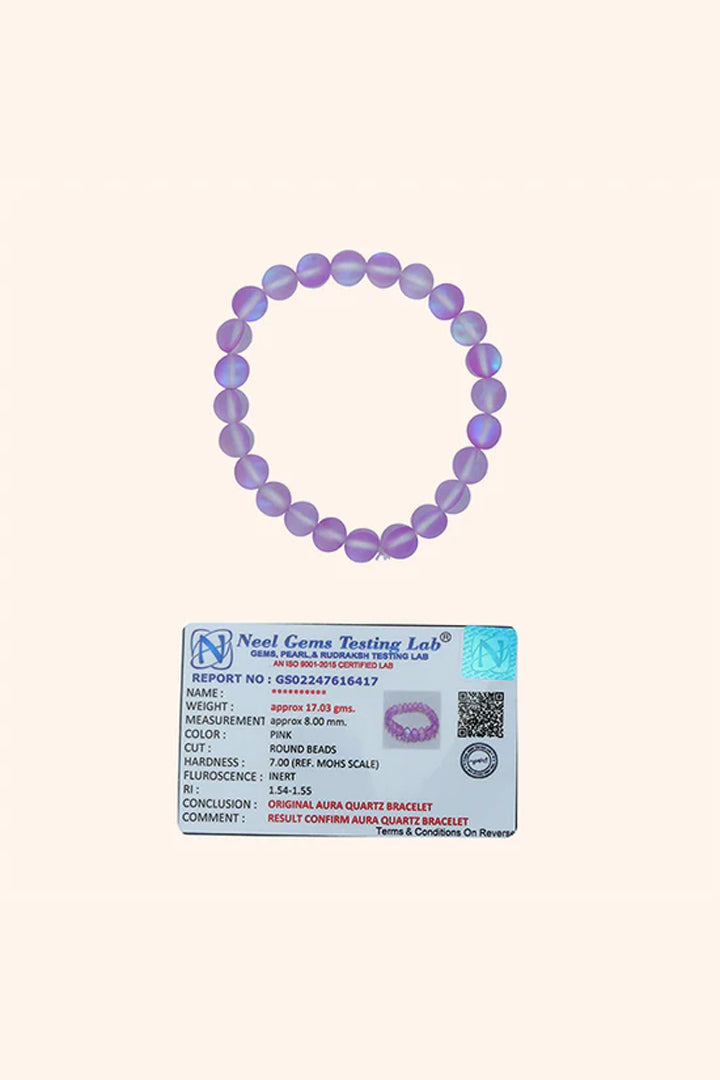 AURA QUARTZ PURPLE BRACELET - Supports Spiritual Growth & Instinct