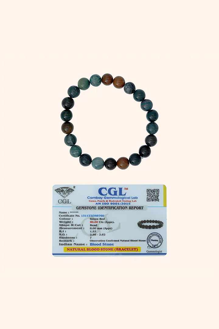 BLOOD STONE BRACELET -  Strength, Vitality & Protection