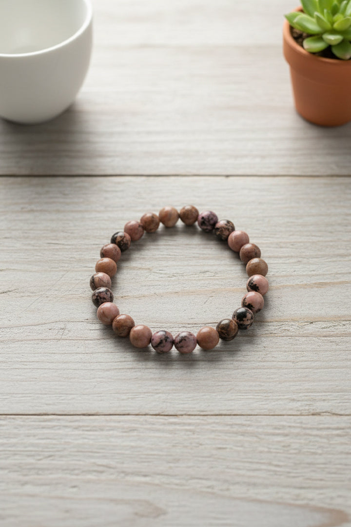 RHODONITE BRACELET - Emotional Healing & Inner Balance