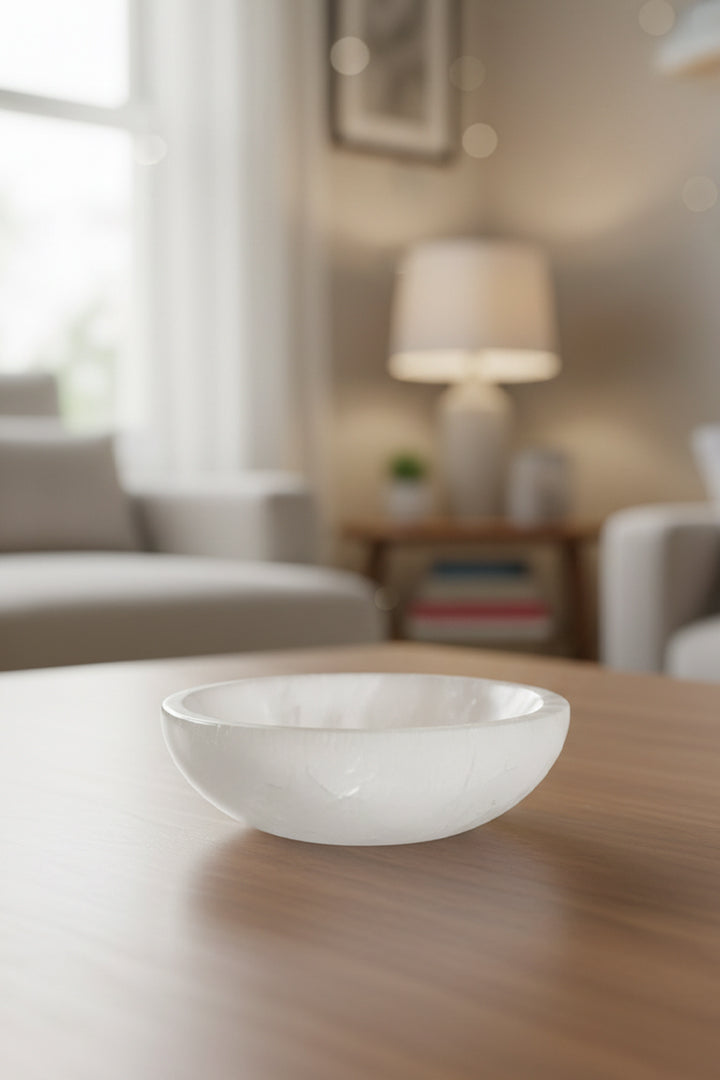 15CM - ROUND CRYSTAL BOWL - Beautiful décor piece for home, altar, &  workspace