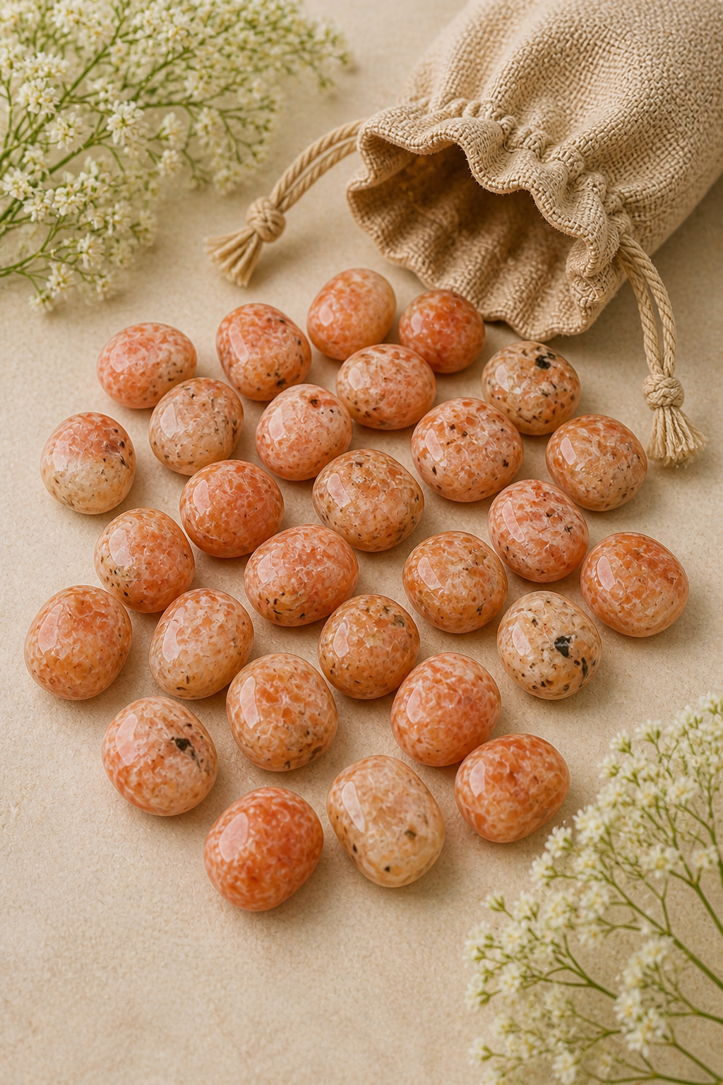 SUNSTONE TUMBLE - 100 GRAM - Stone of Joy, Vitality & Personal Power