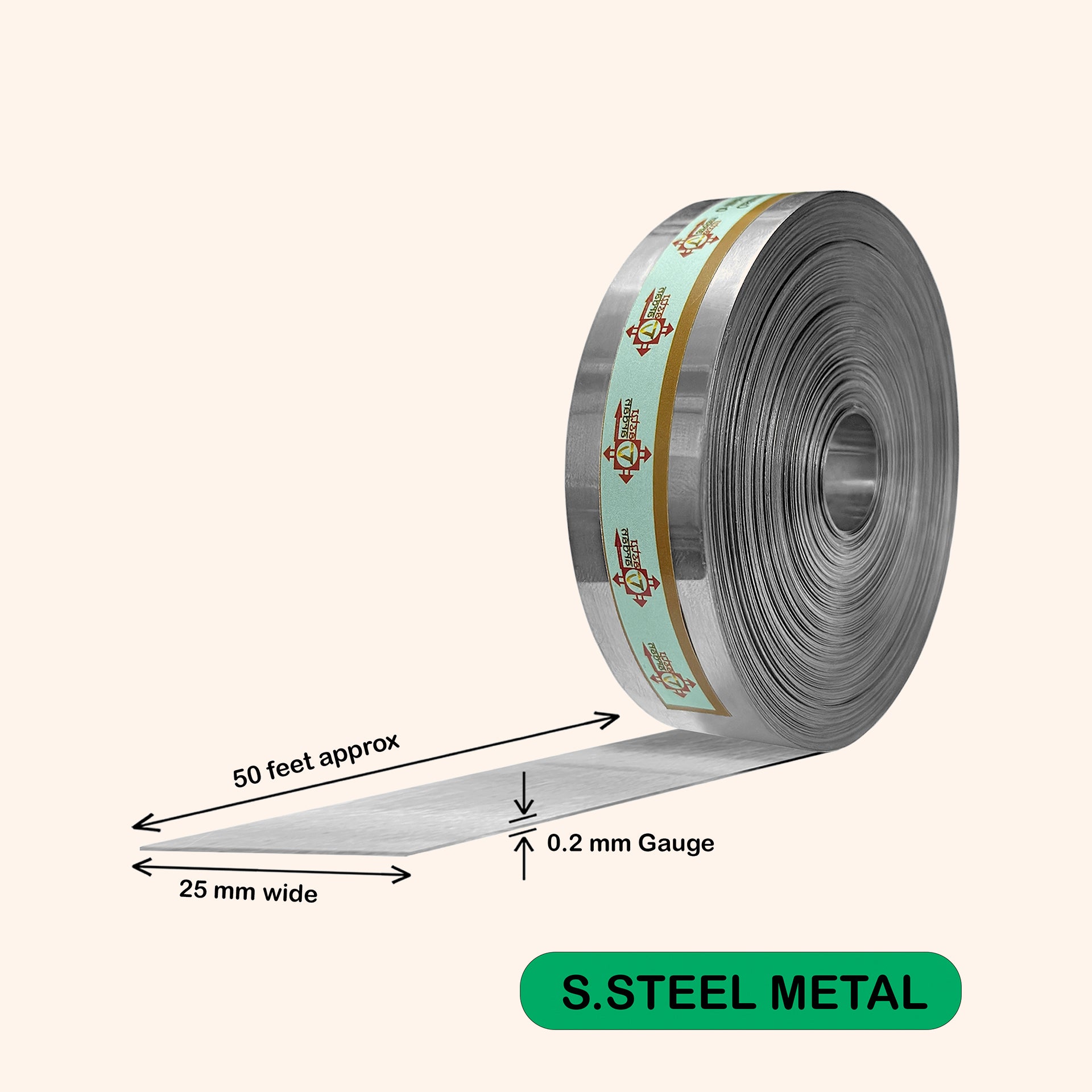 VASTU VARDAN 50 FEET 1 INCH STAINLESS STEEL STRIP