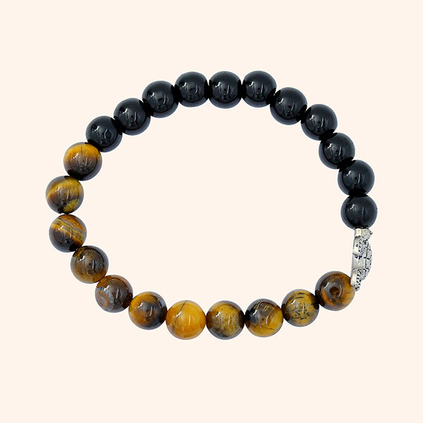 TOURMALINE WITH TIGER EYE BRACELET