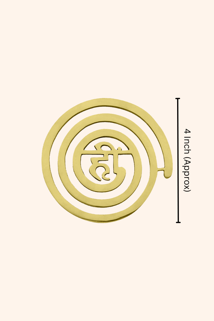 VASTU VARDAN BRASS HII HELIX 4 INCH PACK OF 3