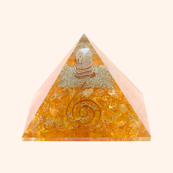 2 INCH CITRINE CRYSTAL PYRAMID