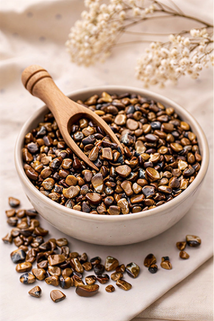 TIGER EYE CRYSTAL CHIPS - Natural Protection, Confidence & Abundance Energy